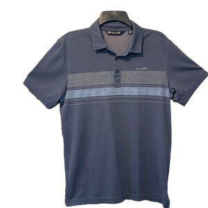 Travis Mathew Blue Golf Polo Shirt Size M